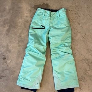Patagonia- girls Ski pants - seafoam green